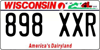 WI license plate 898XXR