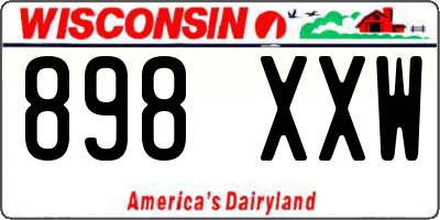WI license plate 898XXW
