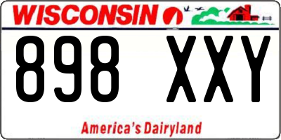 WI license plate 898XXY