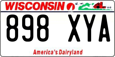 WI license plate 898XYA