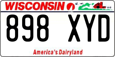 WI license plate 898XYD
