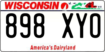 WI license plate 898XYO