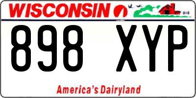 WI license plate 898XYP
