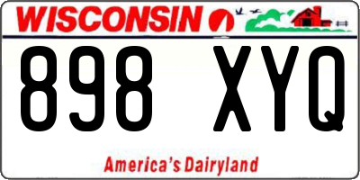 WI license plate 898XYQ