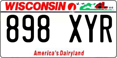 WI license plate 898XYR