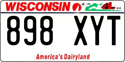 WI license plate 898XYT