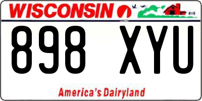 WI license plate 898XYU