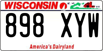 WI license plate 898XYW