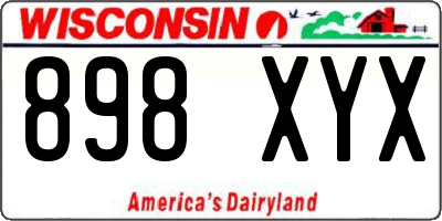 WI license plate 898XYX