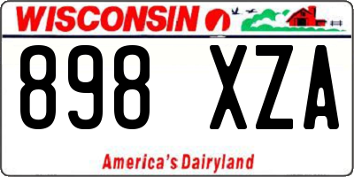 WI license plate 898XZA