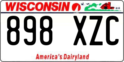WI license plate 898XZC