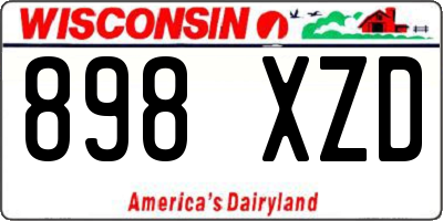 WI license plate 898XZD