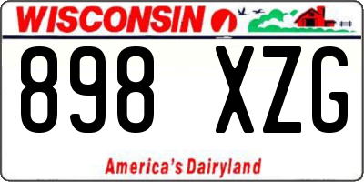 WI license plate 898XZG