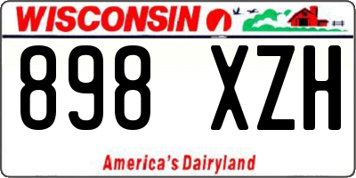 WI license plate 898XZH