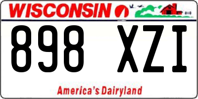 WI license plate 898XZI