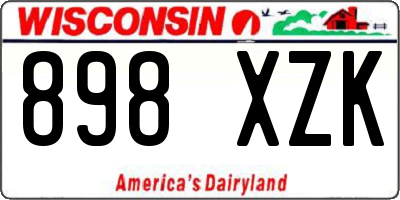 WI license plate 898XZK