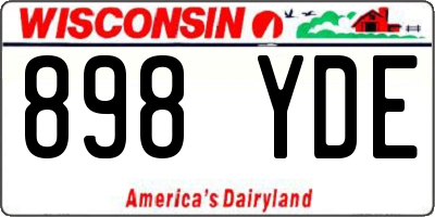 WI license plate 898YDE