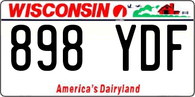WI license plate 898YDF