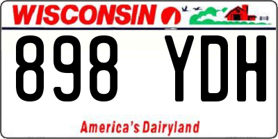 WI license plate 898YDH