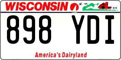 WI license plate 898YDI