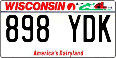 WI license plate 898YDK
