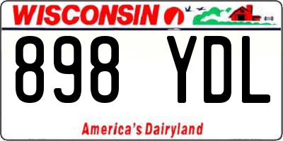 WI license plate 898YDL
