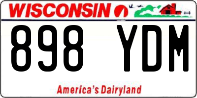 WI license plate 898YDM