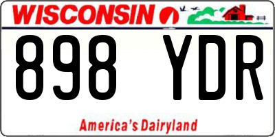 WI license plate 898YDR