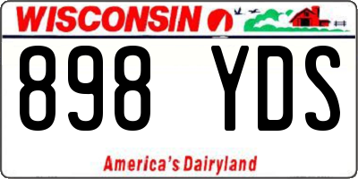 WI license plate 898YDS