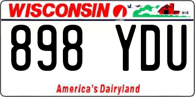 WI license plate 898YDU