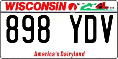 WI license plate 898YDV