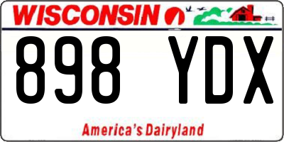 WI license plate 898YDX