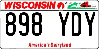 WI license plate 898YDY