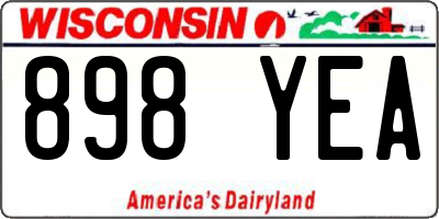WI license plate 898YEA