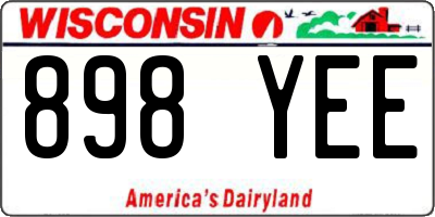 WI license plate 898YEE