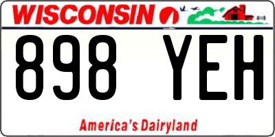 WI license plate 898YEH