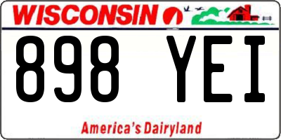 WI license plate 898YEI