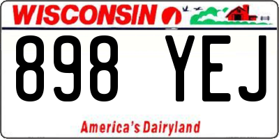 WI license plate 898YEJ