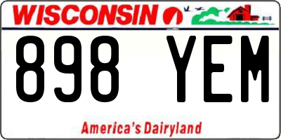 WI license plate 898YEM