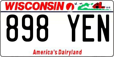 WI license plate 898YEN