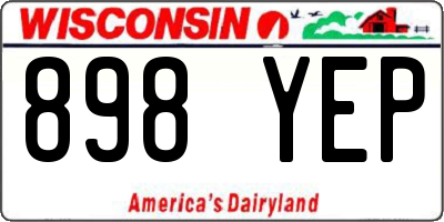 WI license plate 898YEP
