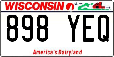 WI license plate 898YEQ