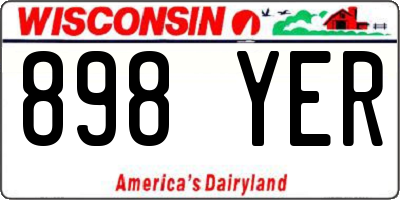 WI license plate 898YER