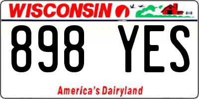 WI license plate 898YES