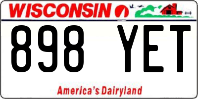 WI license plate 898YET