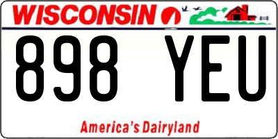 WI license plate 898YEU