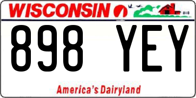 WI license plate 898YEY