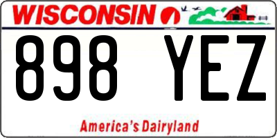 WI license plate 898YEZ