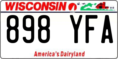 WI license plate 898YFA