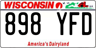 WI license plate 898YFD